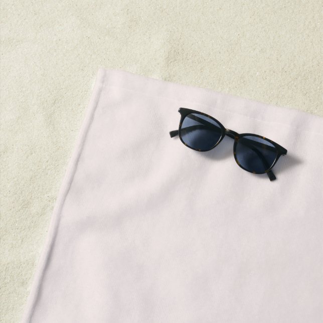 Pastel Pinkish Champagne Solid Colour Beach Towel (In Situ)