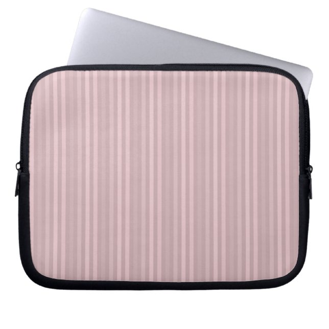 Pastel Pinks Vertical Stripes Laptop Sleeve (Front)