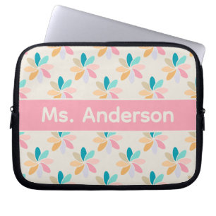 Pastel Pinwheel Personalised Laptop Sleeve