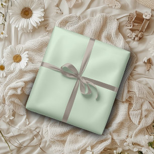 Pastel Pistachio Solid Colour Classic Elegant Wrapping Paper