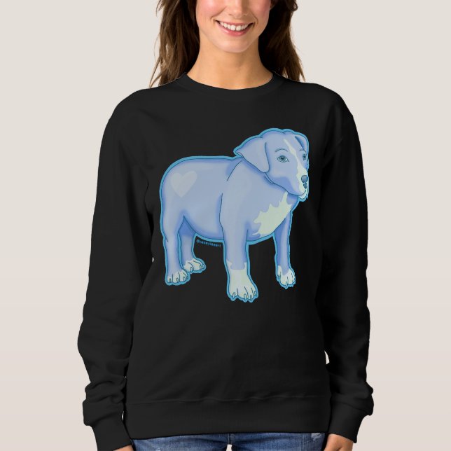 Pastel Pitbull Blue Sweatshirt (Front)