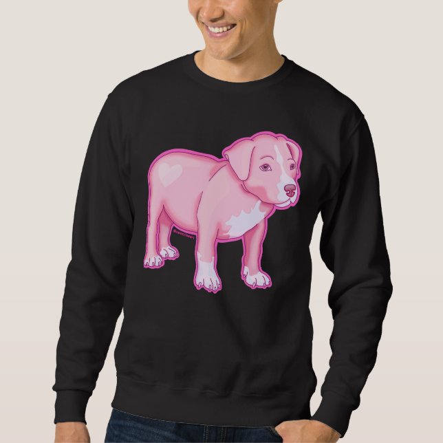 Pastel Pitbull Pink Sweatshirt (Front)