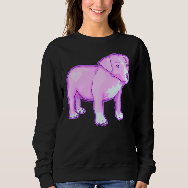 Pastel Pitbull Purple Sweatshirt (Front)