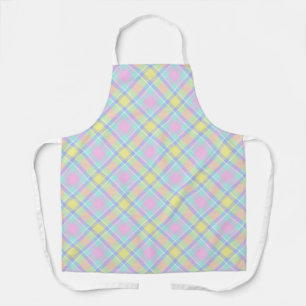Pastel plaid apron