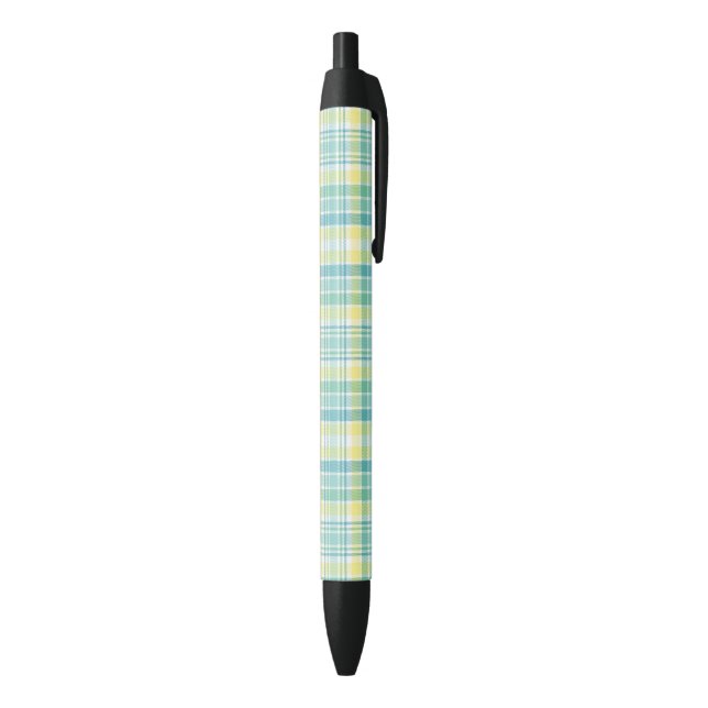 Pastel Plaid Black Ink Pen (Bottom (Vertical))