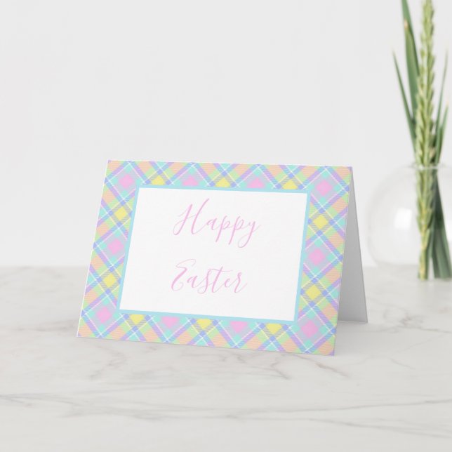 Pastel plaid card (Front)