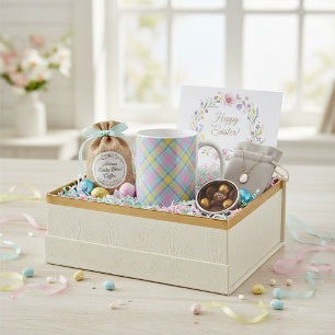 Pastel plaid coffee mug