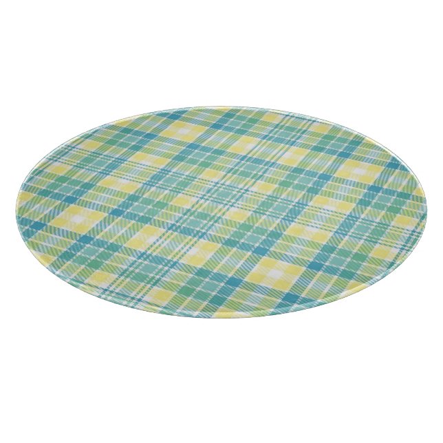 Pastel Plaid Cutting Board (Corner)