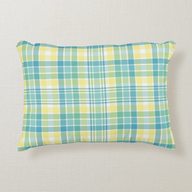 Pastel Plaid Decorative Cushion (Front)