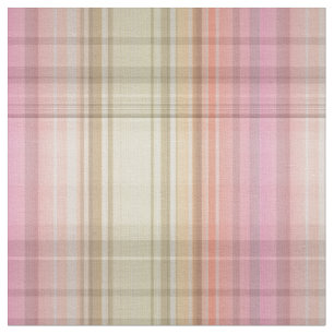 Pastel Plaid Fabric Easter Spring Yellow Pink