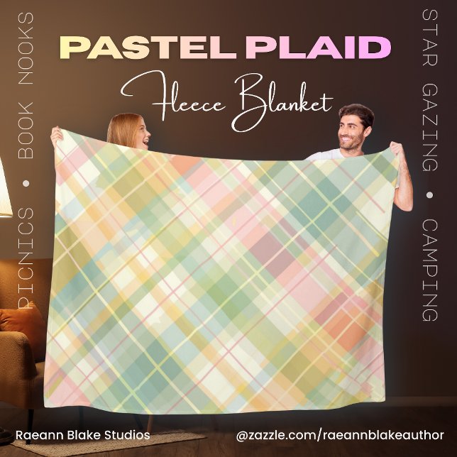Pastel Plaid Fleece Blanket (Creator Uploaded)