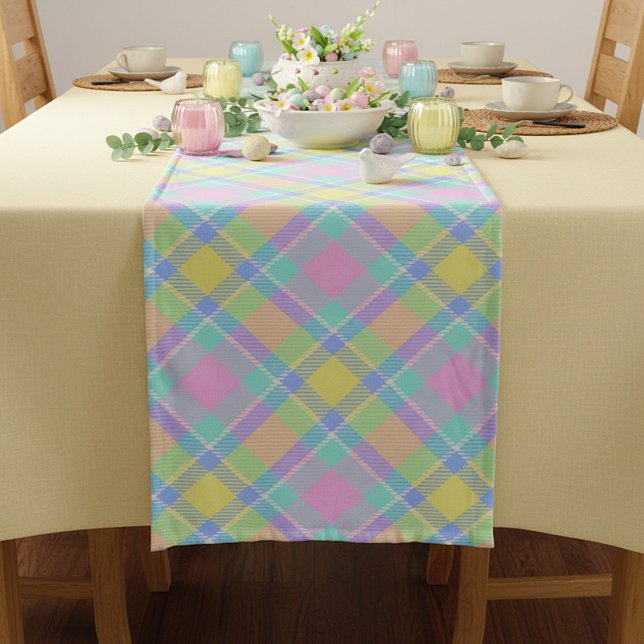 Pastel plaid long table runner (Creator Uploaded)
