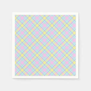 Pastel plaid  napkin