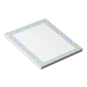 Pastel plaid notepad