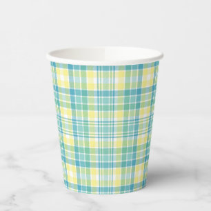 Pastel Plaid Paper Cups