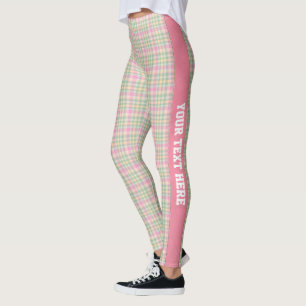 Pastel Plaid Personalised Leggings