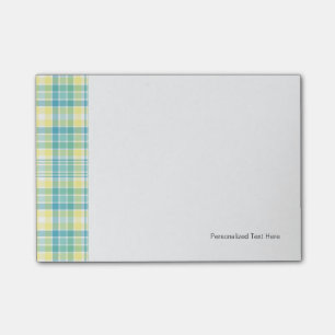 Pastel Plaid Post-it Notes