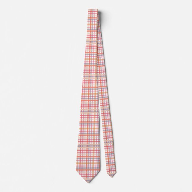 Pastel Plaid Tie (Front)