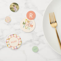 Pastel Plaid "Two Much Fun" 2nd Birthday Custom