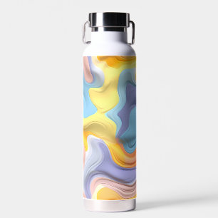 Pastel Plastic Fluid Abstract Water Bottle