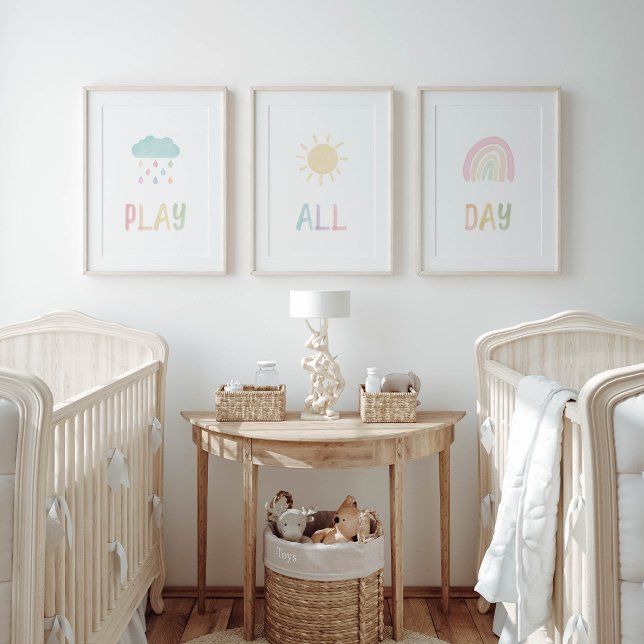 Pastel play all day set of 3 art print (Creator Uploaded)