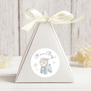 Pastel Plush Toys It's a Boy  Classic Round Sticker