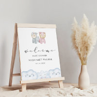 Pastel Plush Toys Personalised Baby Shower