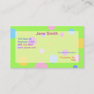 Pastel Polka Business Cards