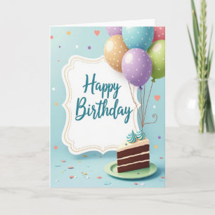 Pastel Polka Dot Birthday Card