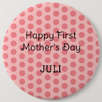pastel polka dots modern simple happy mother's day