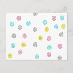 Pastel Polka Dots Postcard