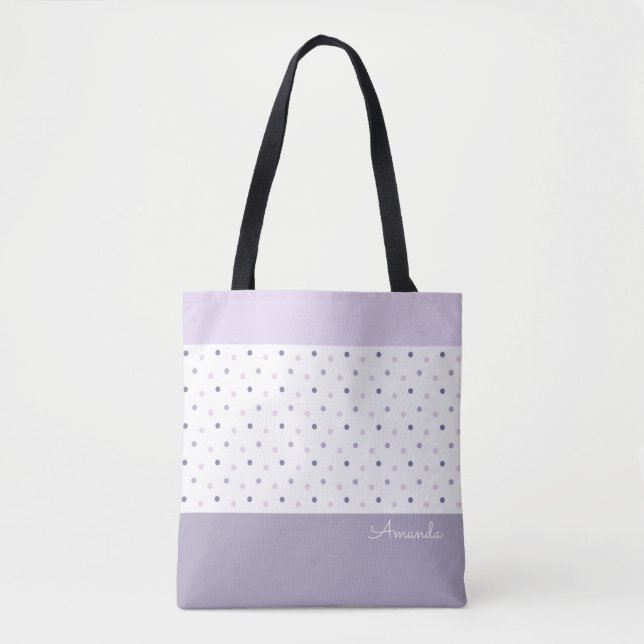 Pastel Polka Dots Tote Bag (Front)