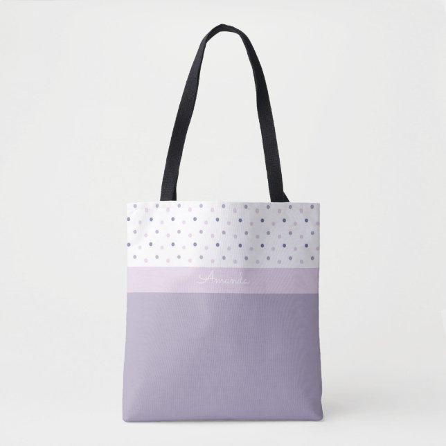 Pastel Polka Dots Tote Bag (Front)