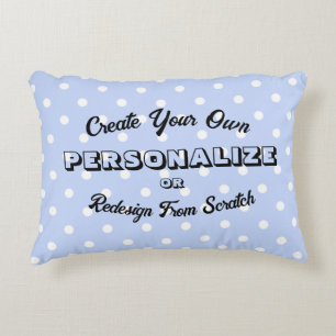 Pastel Polkadots Pattern - Periwinkle  Decorative Cushion