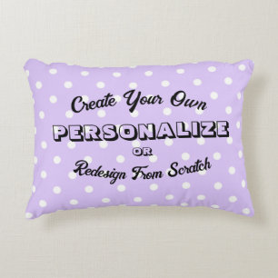 Pastel Polkadots Pattern - Purple  Decorative Cushion