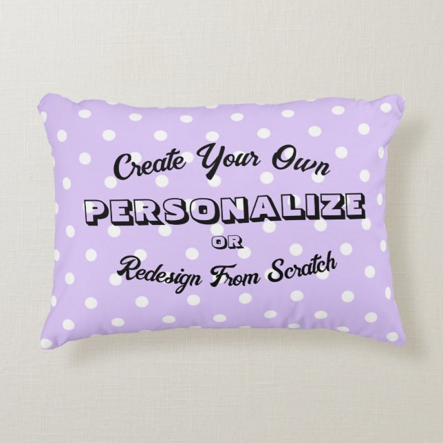 Pastel Polkadots Pattern - Purple  Decorative Cushion (Front)