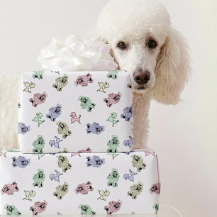 Pastel Poodles Wrapping Paper