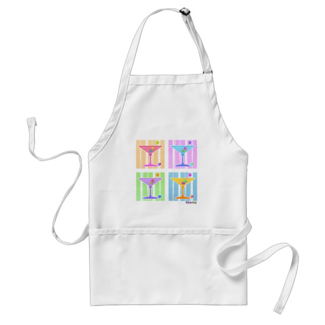 PASTEL POP ART MARTINIS STANDARD APRON (Front)