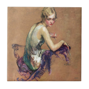 Pastel Portrait Tile