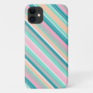Pastel Positive Vibes Stripes iPhone 11 Case