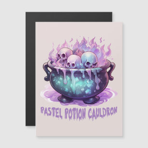 Pastel Potion Cauldron with Purple Skull