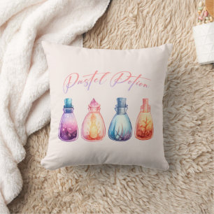 Pastel Potion – Cute and Elegant Witch Potion Cushion
