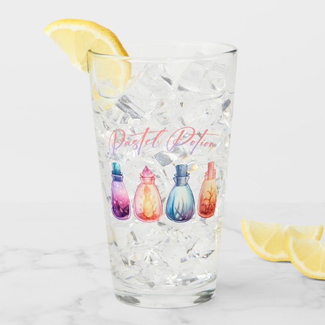 Pastel Potion – Cute and Elegant Witch Potion Glass (Front Ice)