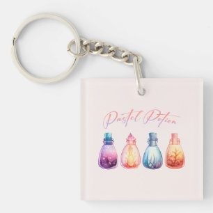 Pastel Potion – Cute and Elegant Witch Potion Key Ring