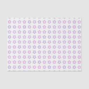 Pastel Powder Star Pattern White Tissue Paper
