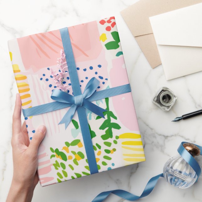 Pastel Preppy Patchwork Wrapping Paper (Gifting)