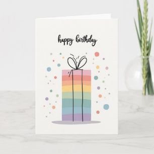 Pastel Present Birthday Card