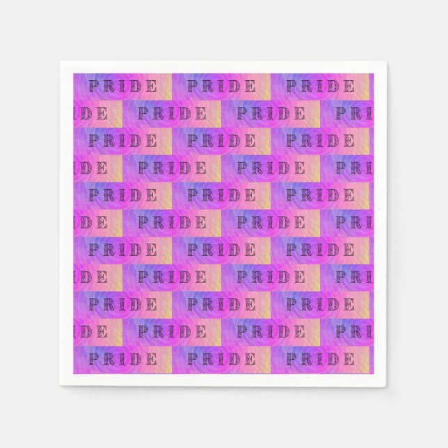 Pastel pride text   napkin (Front)