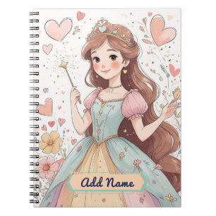 Pastel Princess Personalised Notebook