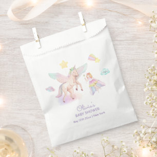 Pastel Princess Unicorn Baby Shower Favour Bags